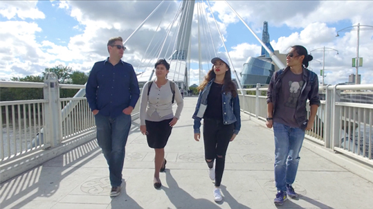 Manitoba school members walking